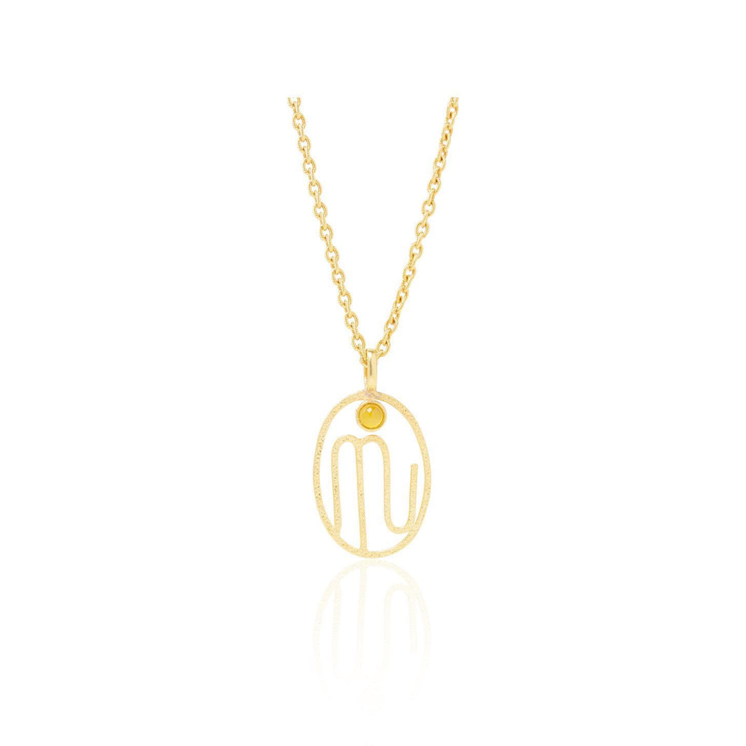 Collana con rune zodiacali cave Olivenorma Birthstone