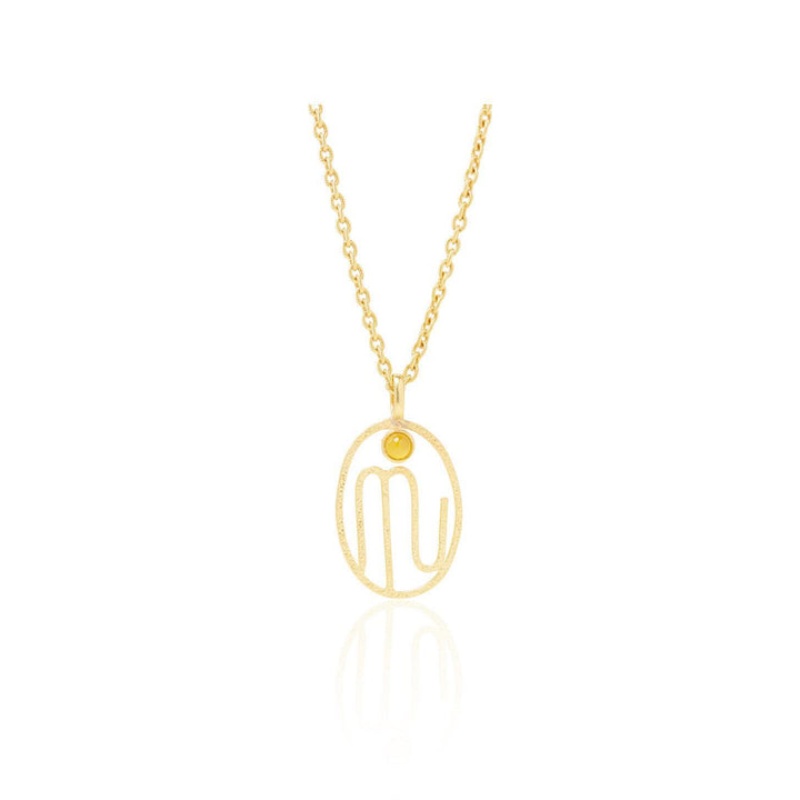 Collana con rune zodiacali cave Olivenorma Birthstone
