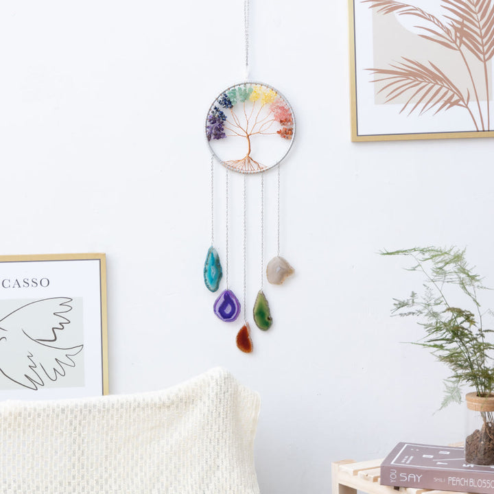 Olivenorma Chakra Agata Albero della Vita Ornamento Decorazione da Parete