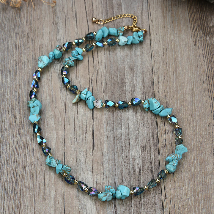 Collana di cristallo irregolare in pietra naturale Olivenorma