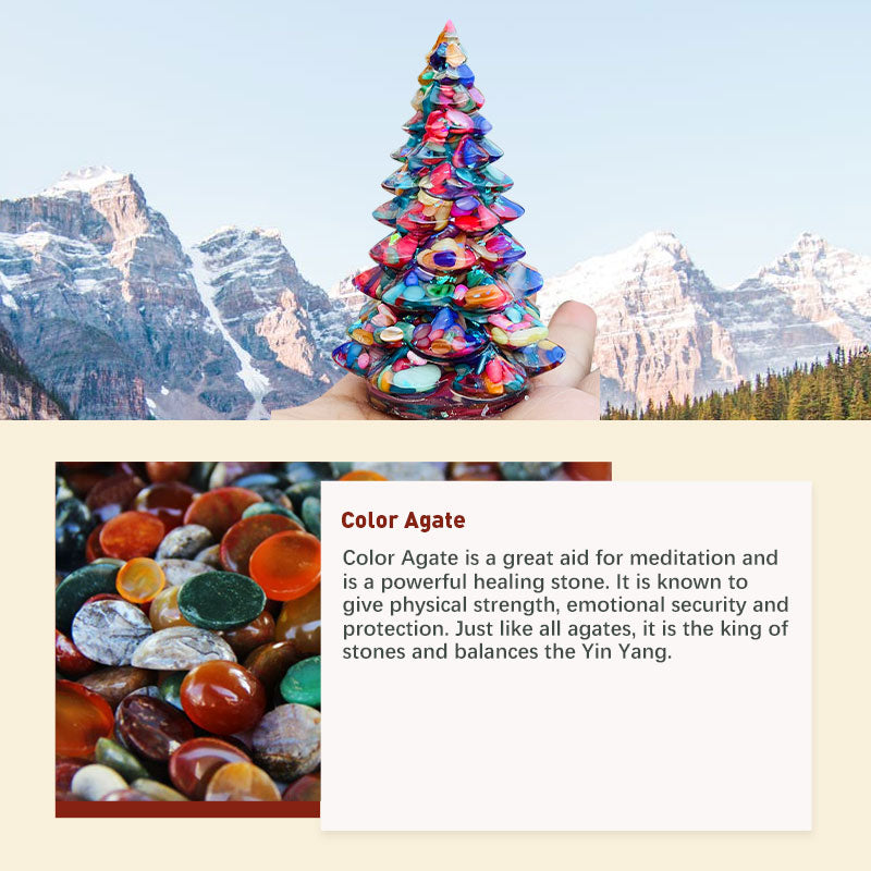 Decorazione in pietra di cristallo naturale per albero di Natale Olivenorma 