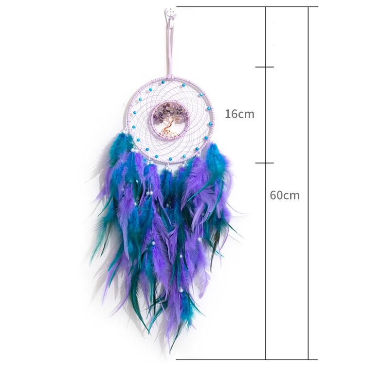 Olivenorma Crystal Tree Of Life Piuma Glow Dream Catcher 