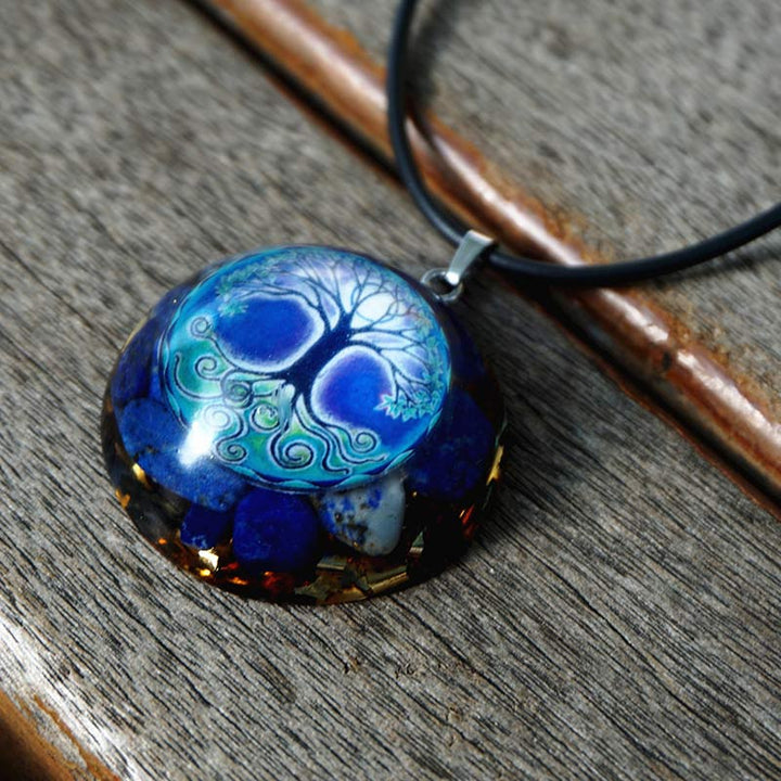 Collana Reki Olivenorma Lapislazzuli Albero della vita