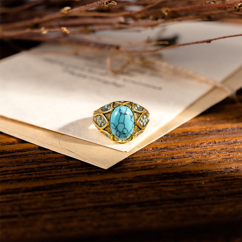 Anello Olivenorma Light Luxury Vintage Turchese