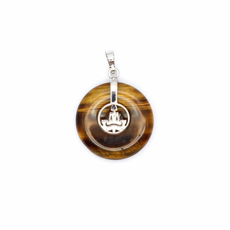 Collana con fibbia della pace in cristallo naturale Olivenorma e albero della vita