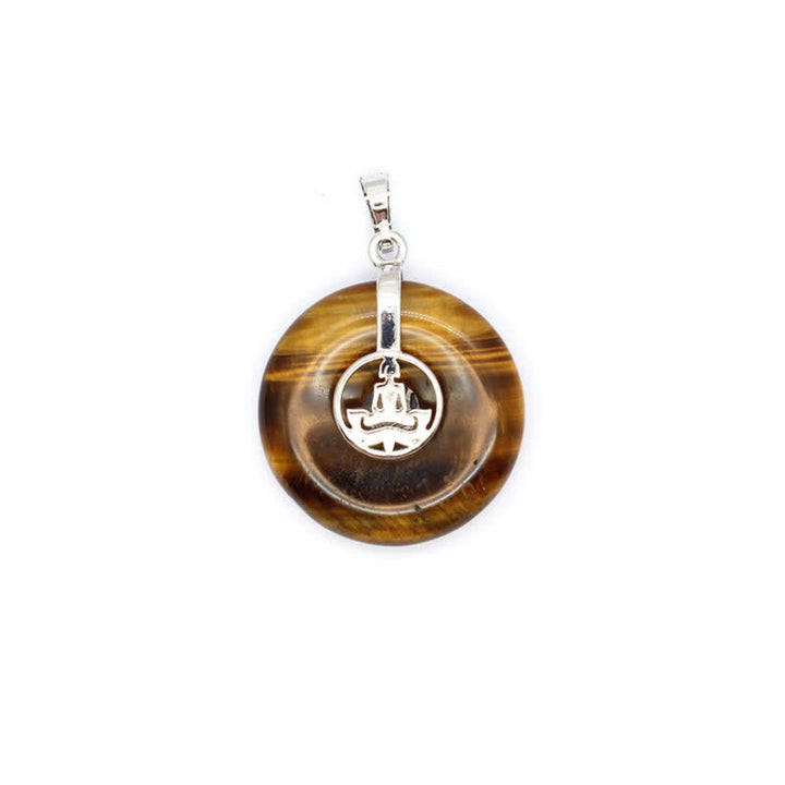 Collana con fibbia della pace in cristallo naturale Olivenorma e albero della vita