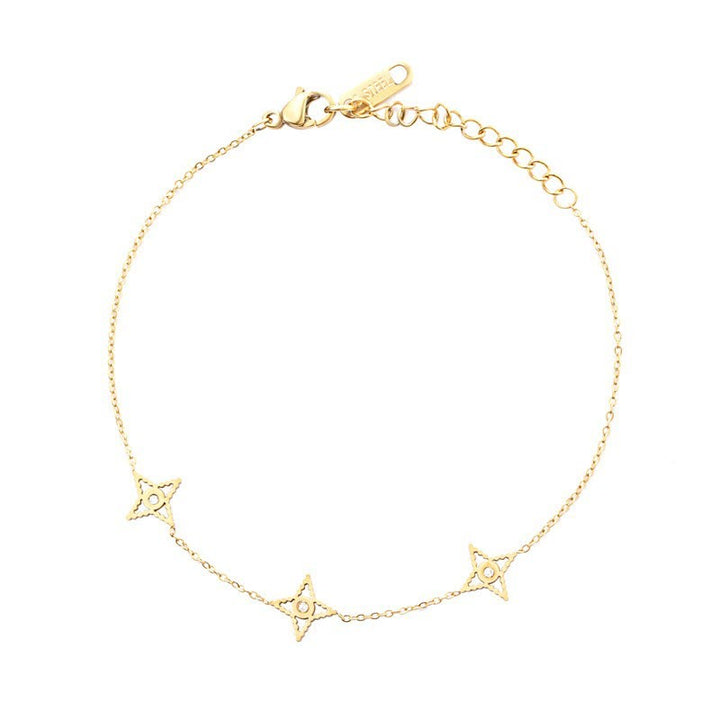 Olivenorma Set di bracciali impilabili con stelle turchesi naturali