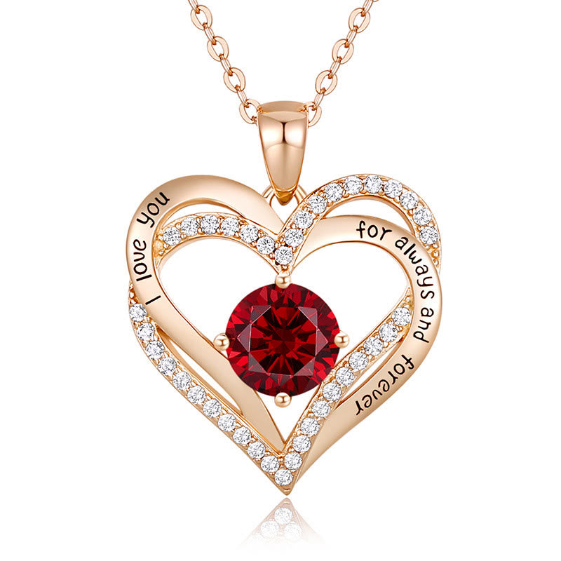 Olivenorma "Ti amo per sempre e per sempre" - Collana Birtshtone Heart