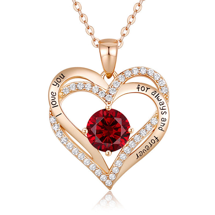 Olivenorma "Ti amo per sempre e per sempre" - Collana Birtshtone Heart