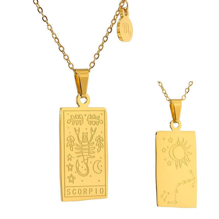 Collana con catena riempita d'oro Olivenorma Zodiac 