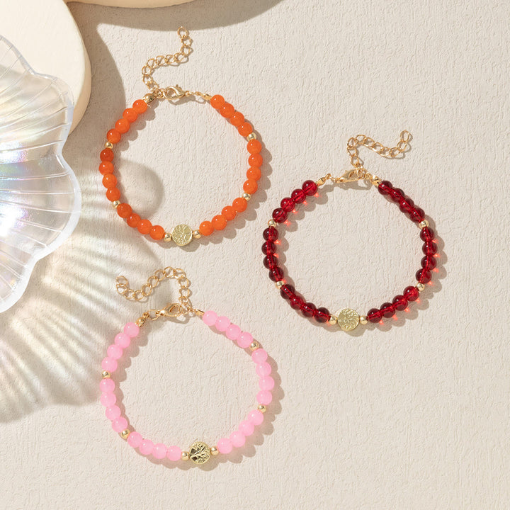 Bracciale Olivenorma con perline di cristallo multicolore e albero della vita 