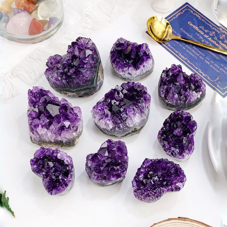 Cluster di cristallo di ametista Olivenorma Pietra naturale