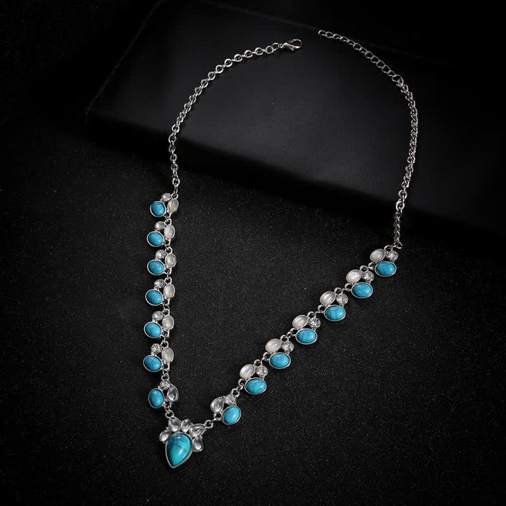 Olivenorma Collana alla moda in turchese Bohemia