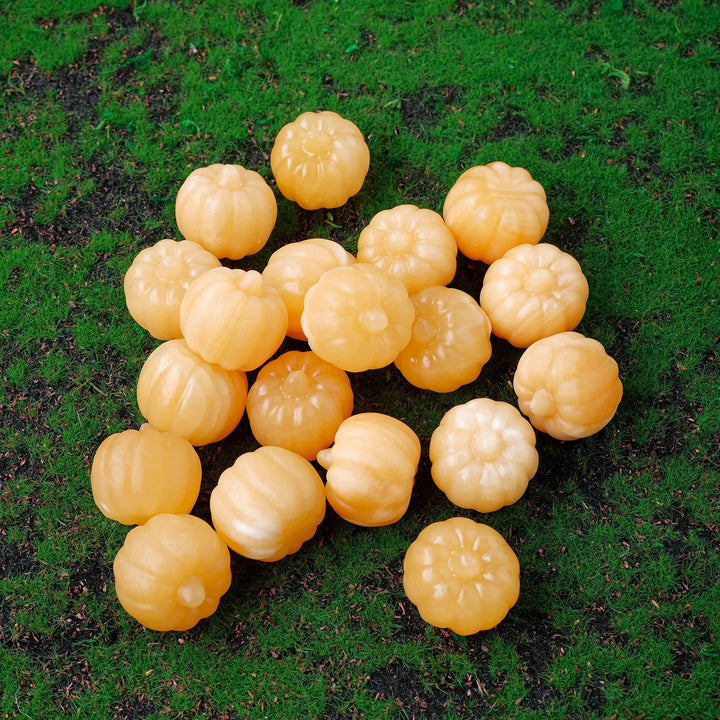 Olivenorma 1PC Decorazione in pietra preziosa di zucca in calcite gialla Mini - image 6