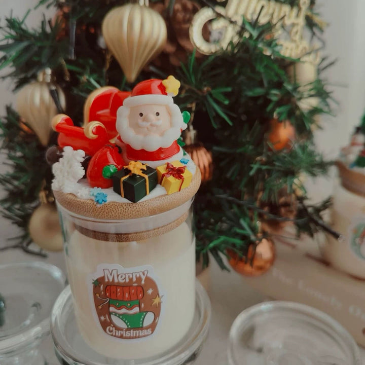 Candela decorativa natalizia di Babbo Natale Olivenorma 