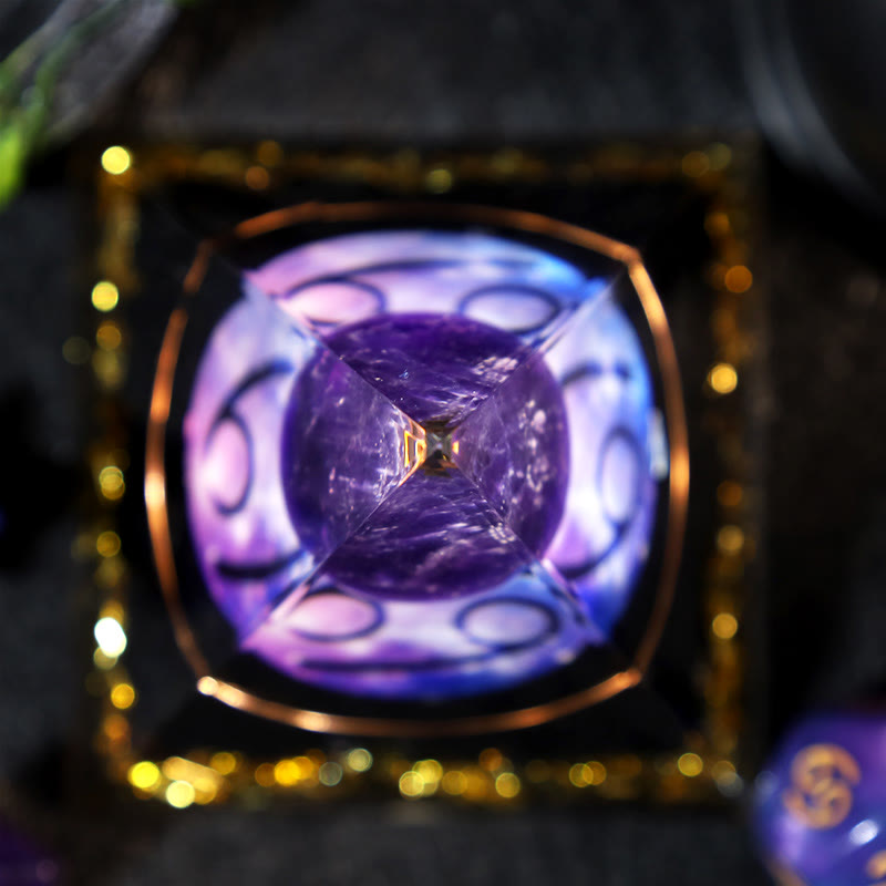 Olivenorma Ametista Palla Ossidiana Ghiaia Zodiaco Cancro Orgone Piramide