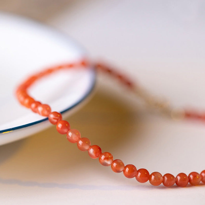 Sunset Speed ​​- Braccialetto energetico con pietra preziosa in agata rossa 