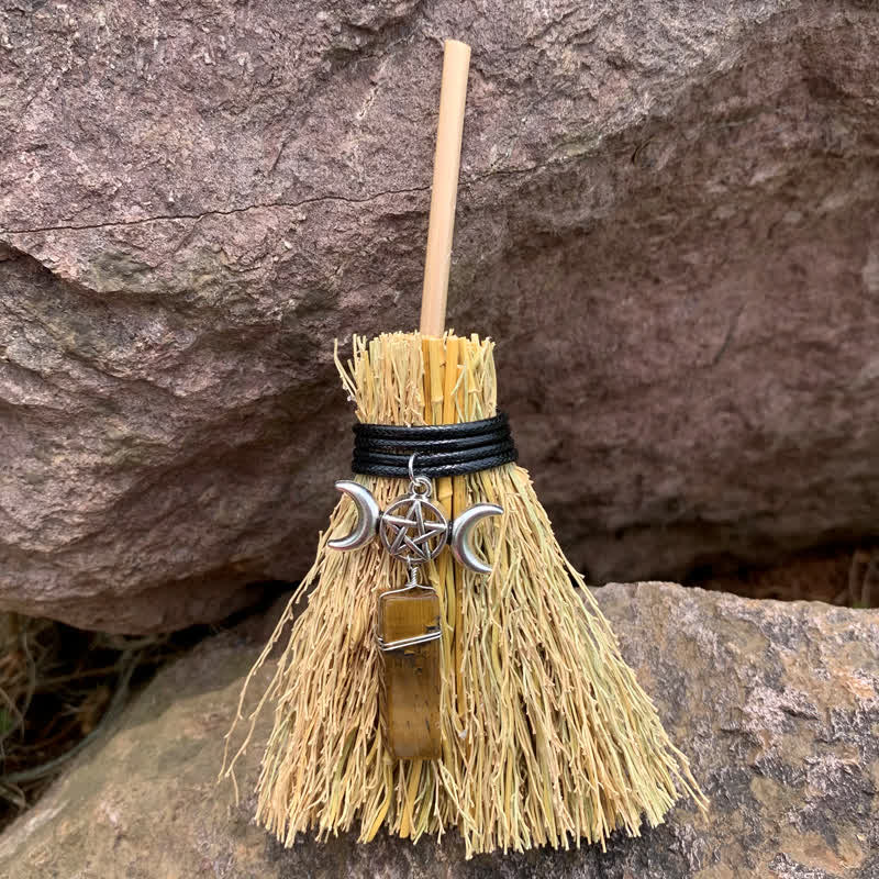 Olivenorma Mini Magic Broom Luna Stella Cristallo Ornamento