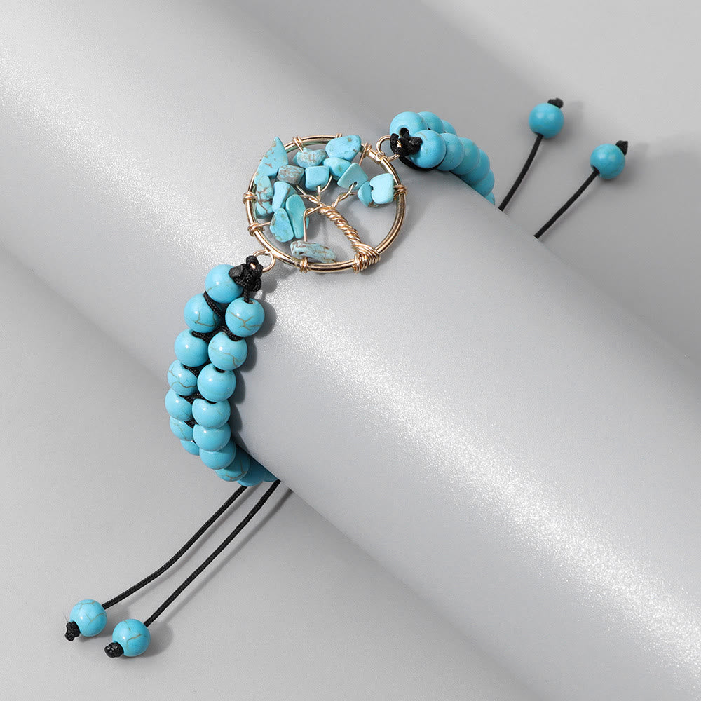 Olivenorma Albero Bracciale della vita intrecciato doppio da 6 mm