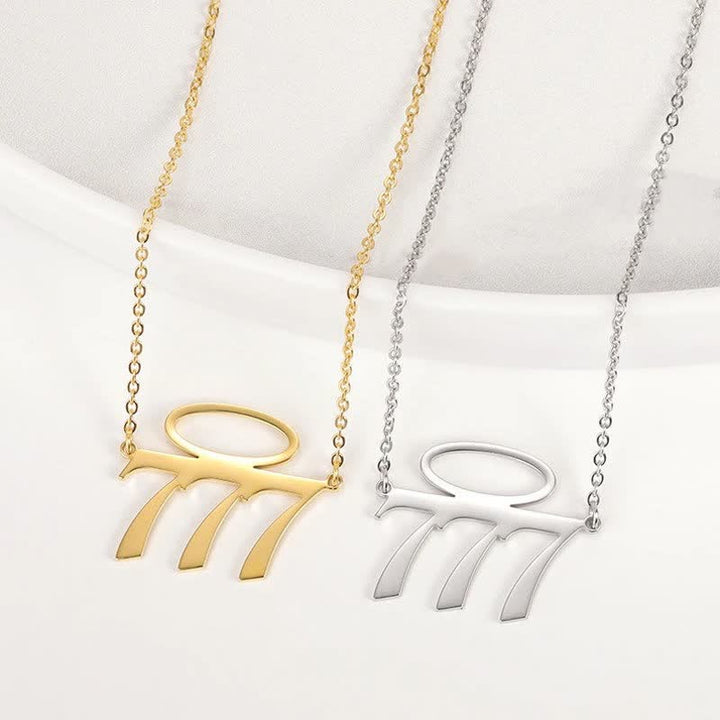 Collana con numero di angelo fortunato Olivenorma con apertura ad angelo 