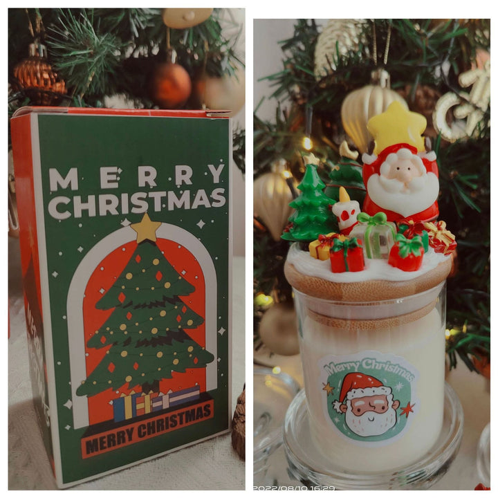 Candela decorativa natalizia di Babbo Natale Olivenorma 