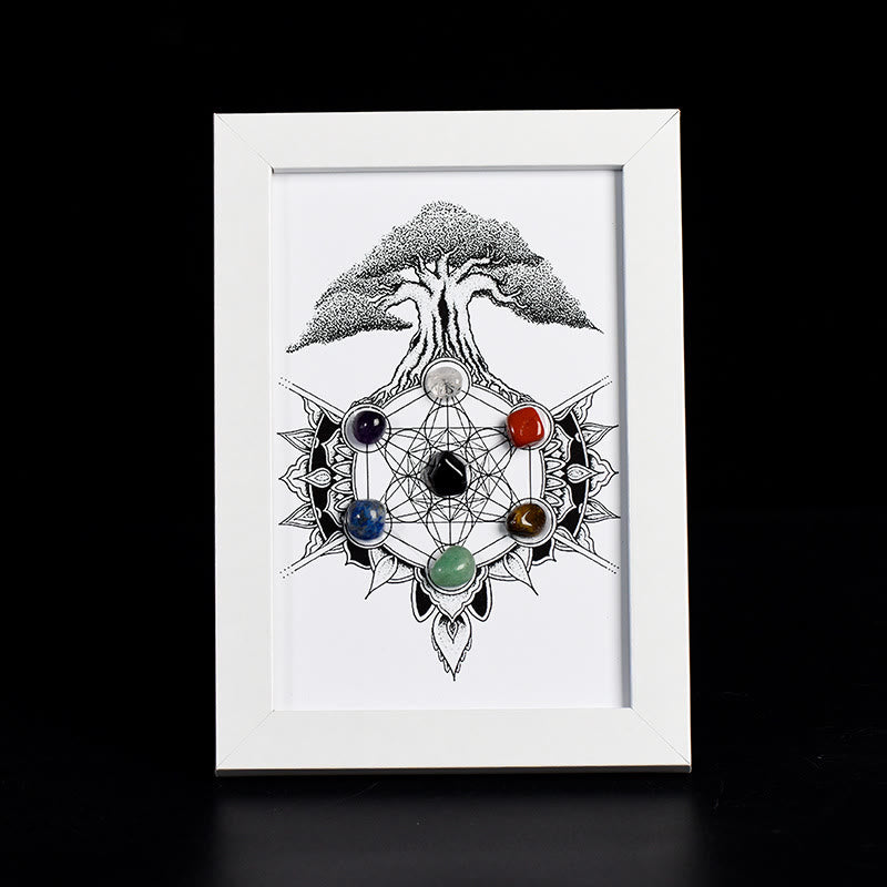Cornice portafoto con motivo albero della vita Olivenorma Chakra Decorazione 