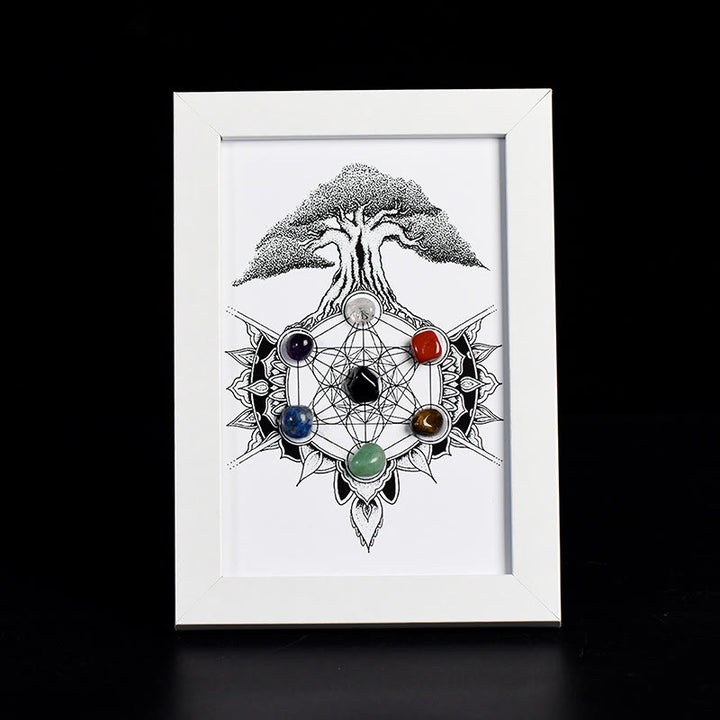Cornice portafoto con motivo albero della vita Olivenorma Chakra Decorazione 