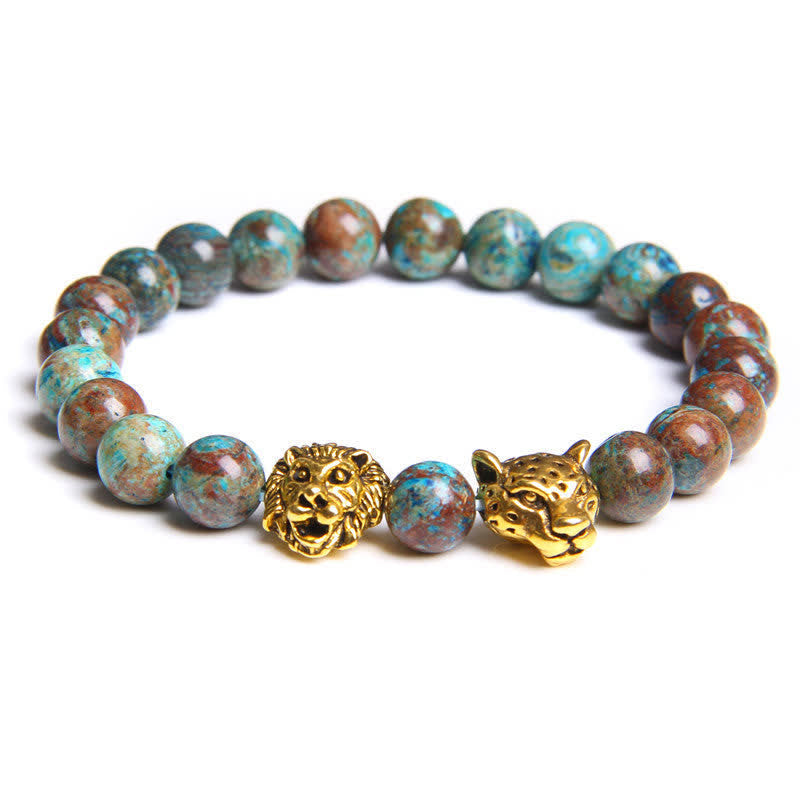 Braccialetto Olivenorma Tiger Eye Lion Panther Beads