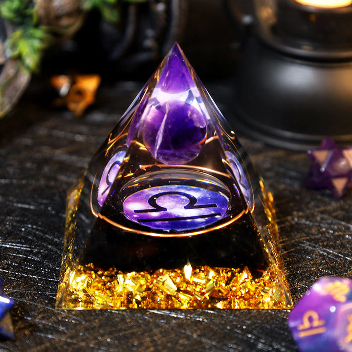 Olivenorma Ametista Palla Ossidiana Ghiaia Zodiaco Bilancia Orgone Piramide