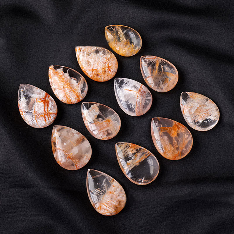 Olivenorma Ghost Phantom Quartz Goccia Pietra Naturale