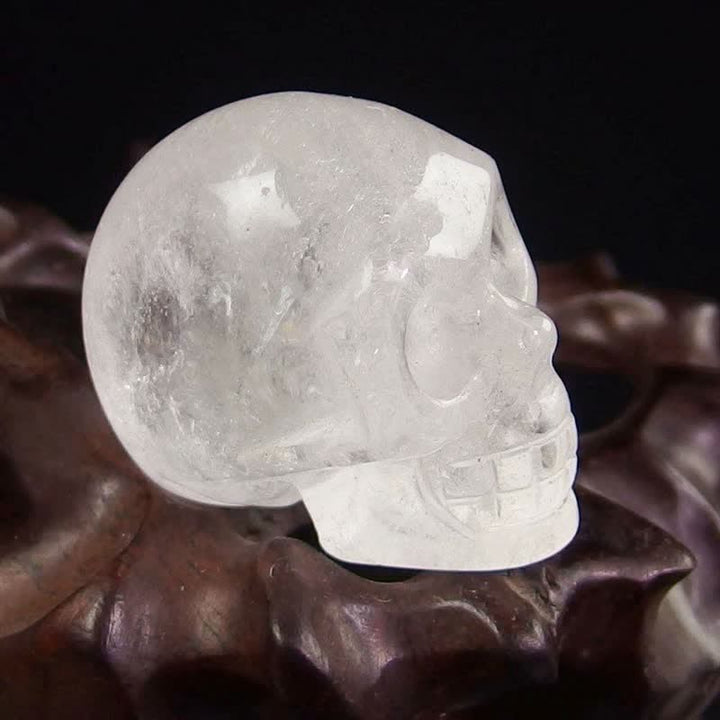 Decorazione di Halloween con teschio di cristallo naturale Olivenorma
