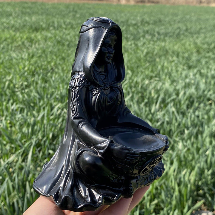 Olivenorma Dea Madre Terra Decorazione in Resina con Pietre Preziose