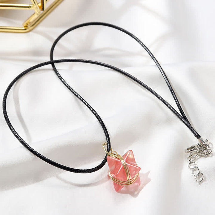 DIVINE LIGHT VEHICLE - Collana Merkaba di cristallo