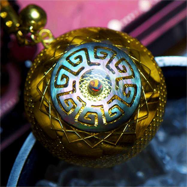 Collana con ciondolo in occhio di tigre con anima risvegliata Olivenorma Collana in orgone