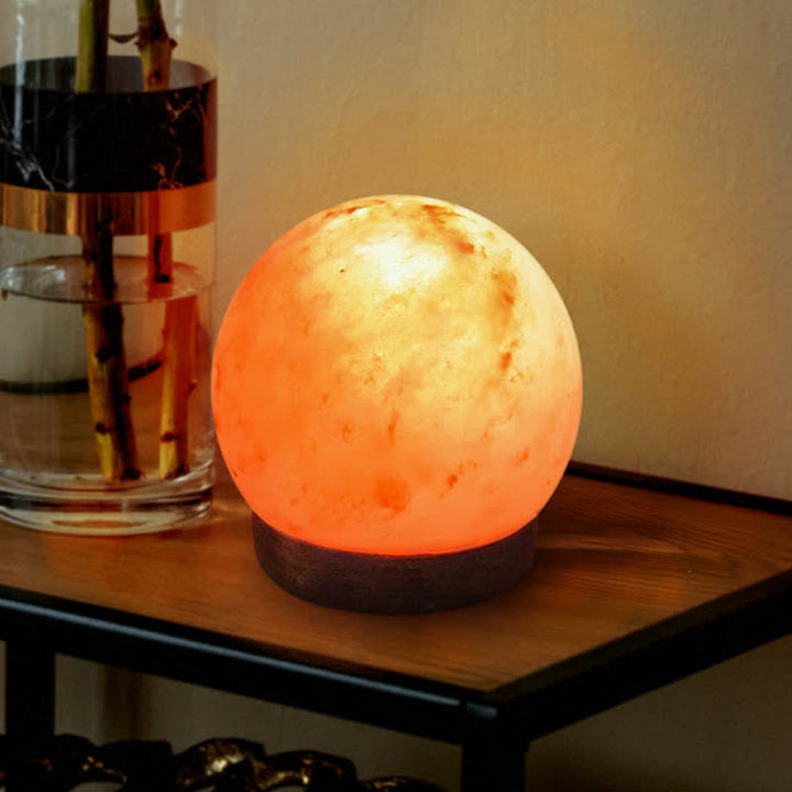 Lampada di sale rosa dell'Himalaya a forma di palla Olivenorma
