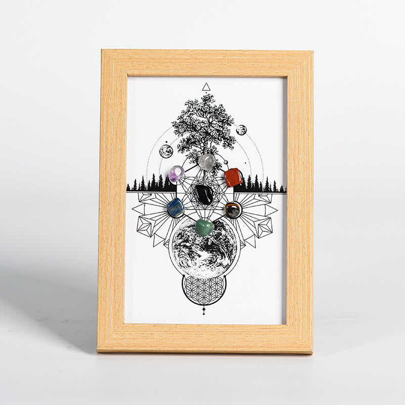 Cornice portafoto con motivo albero della vita Olivenorma Chakra Decorazione 