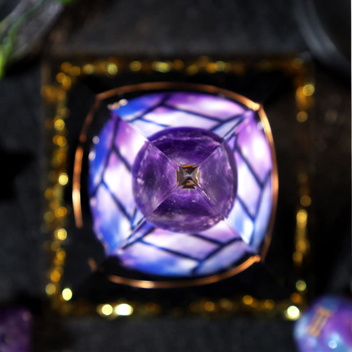 Olivenorma Ametista Palla Ossidiana Ghiaia Zodiaco Gemelli Orgone Piramide 