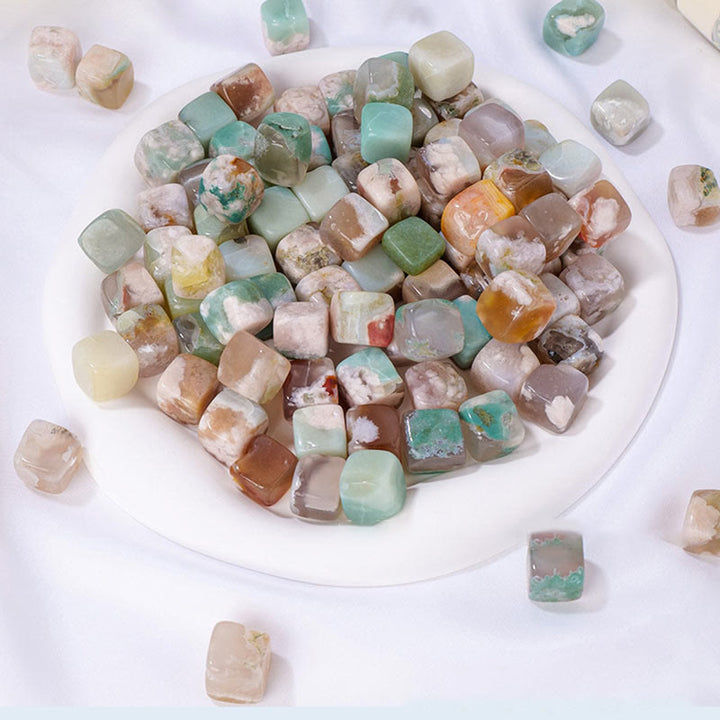 Cubo di cristallo di agata di ciliegio Olivenorma in pietra naturale