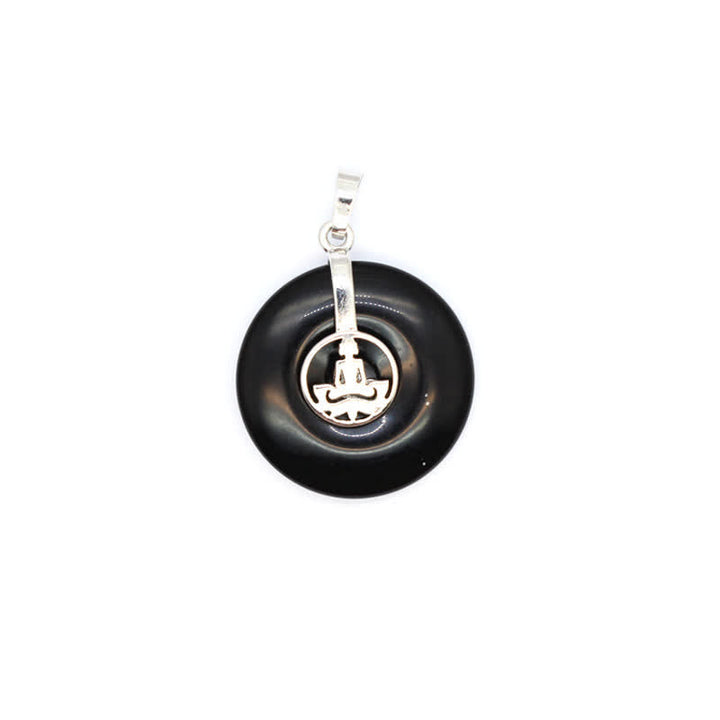 Collana con fibbia della pace in cristallo naturale Olivenorma e albero della vita