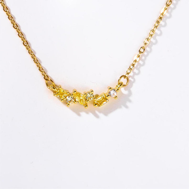 Olivenorma Collana con ciondolo in perline con pietre portafortuna multiple placcate in oro e rame