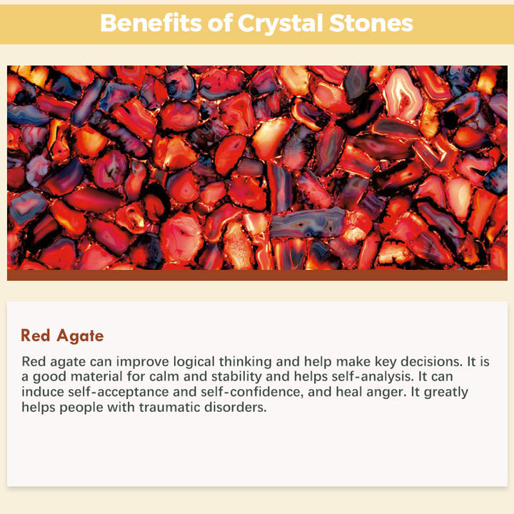 Sunset Speed ​​- Braccialetto energetico con pietra preziosa in agata rossa 