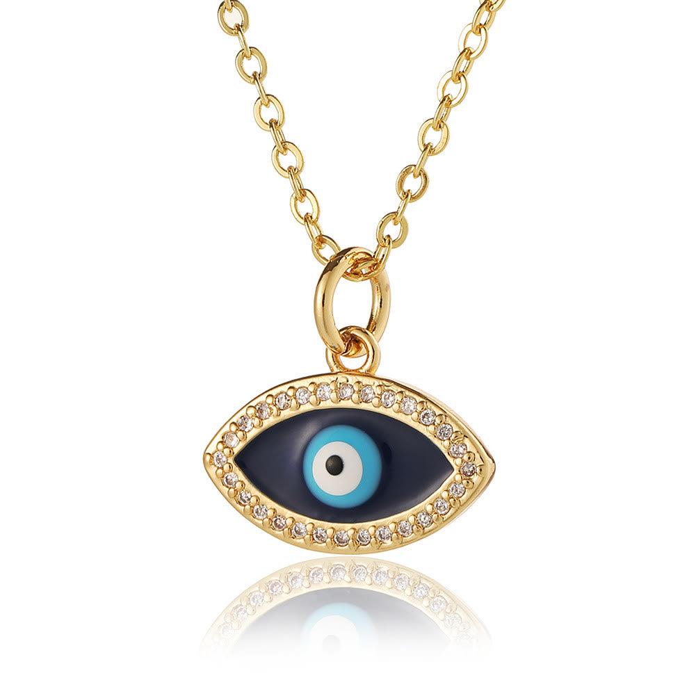 Olivenorma Collana a forma di cuore Hamsa con occhio malvagio in resina epossidica