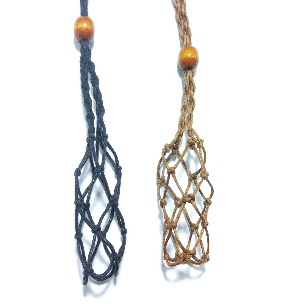 Olivenorma Borsa a rete regolabile extra large intrecciata a mano da 5,5 cm