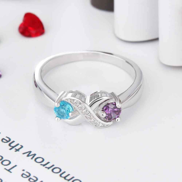Olivenorma "Infinity"-2 Anello personalizzato con pietre portafortuna