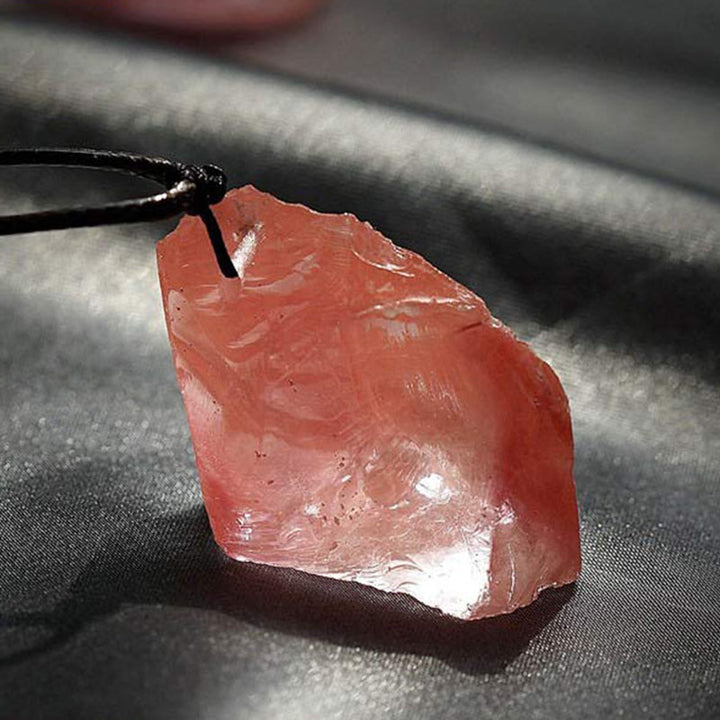 Collana di pietre preziose per la messa a terra e l'equilibrio in quarzo rosso