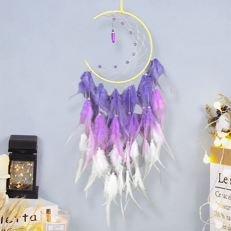 Olivenorma Luna con ciondolo topazio blu acchiappasogni 