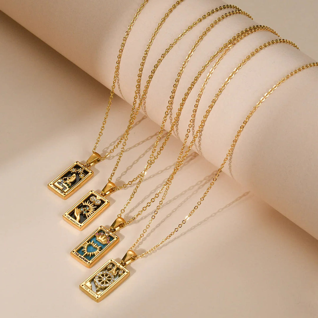 Olivenorma "Sun Lovers Star Moon" Tarocchi Collana Segno 