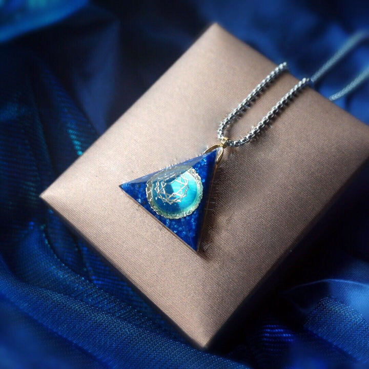 Collana Olivenorma Lapislazzuli Acquamarina Organe Triangolare