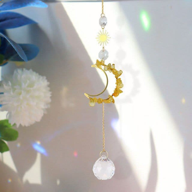 Olivenorma Moon Suncatcher - Campanello a vento da parete
