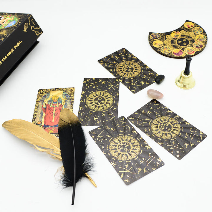 Olivenorma Kit completo Gold Foil Divinazione Box Set Mazzo di carte dei tarocchi